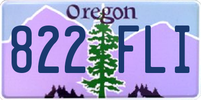 OR license plate 822FLI