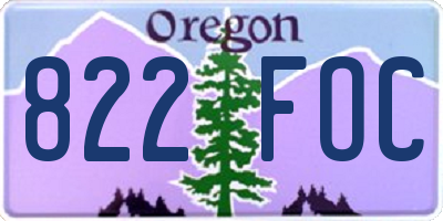 OR license plate 822FOC