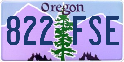 OR license plate 822FSE