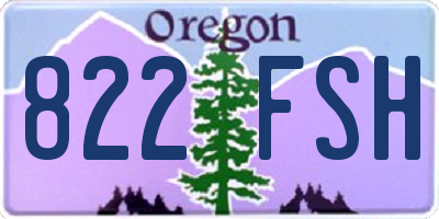 OR license plate 822FSH