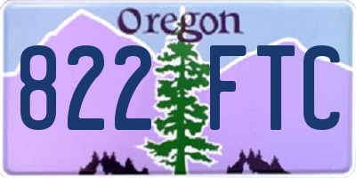 OR license plate 822FTC