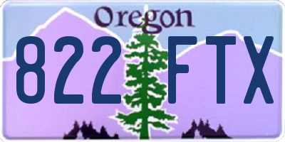 OR license plate 822FTX