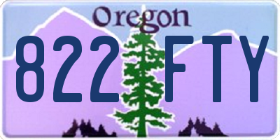 OR license plate 822FTY