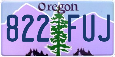 OR license plate 822FUJ