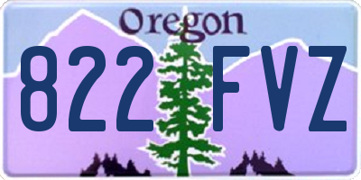 OR license plate 822FVZ