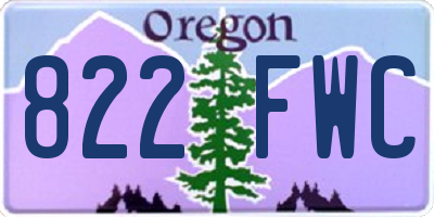OR license plate 822FWC