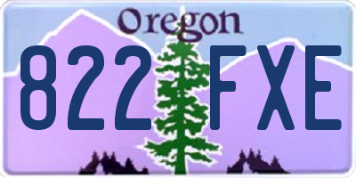 OR license plate 822FXE