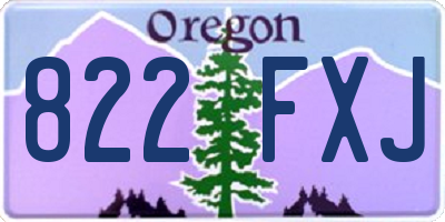 OR license plate 822FXJ