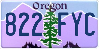 OR license plate 822FYC