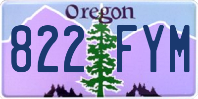 OR license plate 822FYM