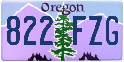 OR license plate 822FZG