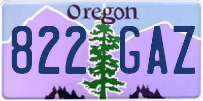 OR license plate 822GAZ