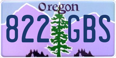 OR license plate 822GBS