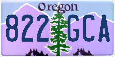 OR license plate 822GCA