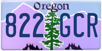 OR license plate 822GCR