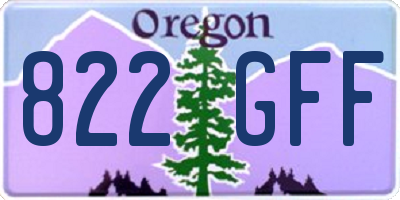 OR license plate 822GFF