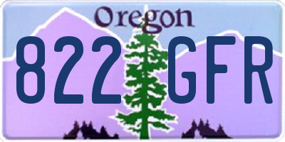 OR license plate 822GFR