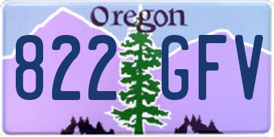 OR license plate 822GFV