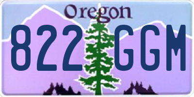 OR license plate 822GGM