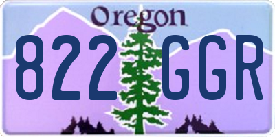 OR license plate 822GGR