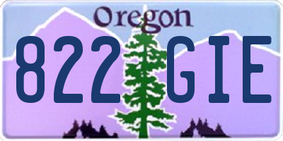 OR license plate 822GIE