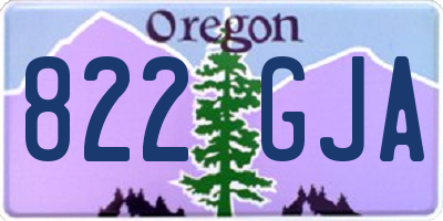 OR license plate 822GJA