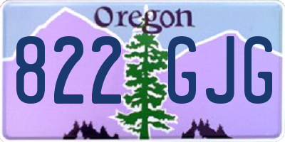 OR license plate 822GJG