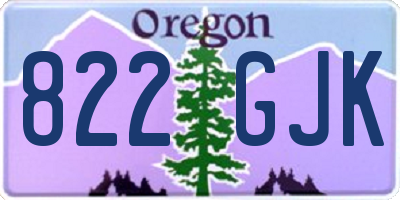OR license plate 822GJK