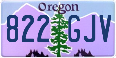 OR license plate 822GJV