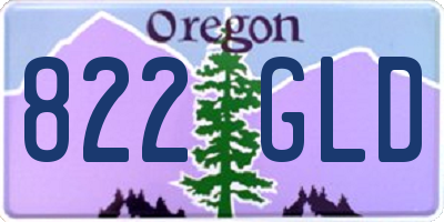 OR license plate 822GLD