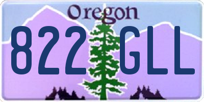 OR license plate 822GLL