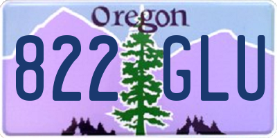 OR license plate 822GLU