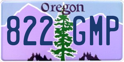 OR license plate 822GMP