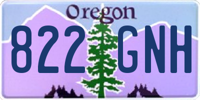 OR license plate 822GNH