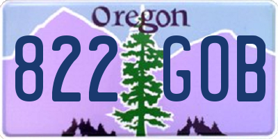 OR license plate 822GOB