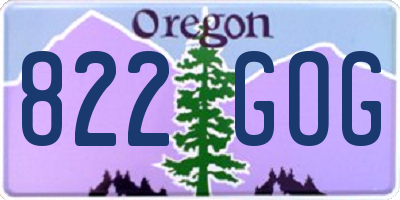 OR license plate 822GOG