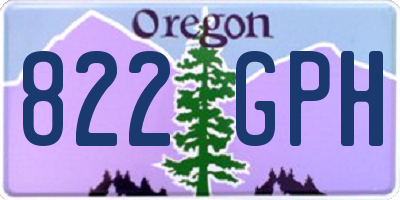 OR license plate 822GPH