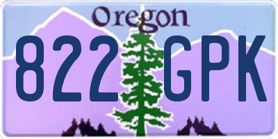 OR license plate 822GPK