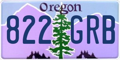 OR license plate 822GRB