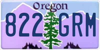 OR license plate 822GRM