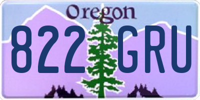 OR license plate 822GRU