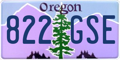 OR license plate 822GSE