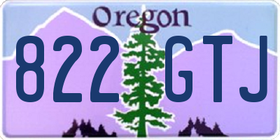 OR license plate 822GTJ