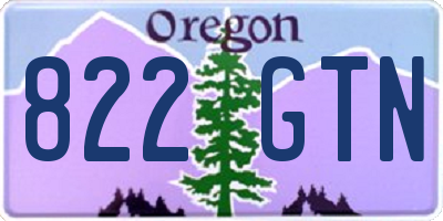 OR license plate 822GTN