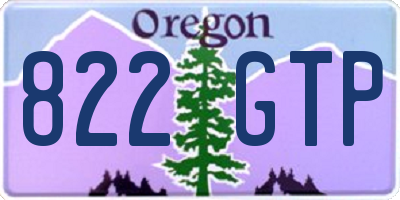 OR license plate 822GTP