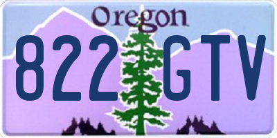 OR license plate 822GTV