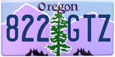 OR license plate 822GTZ