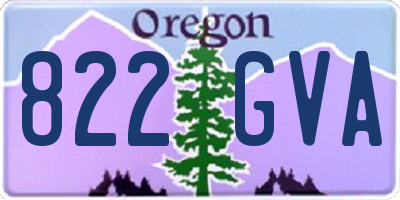 OR license plate 822GVA