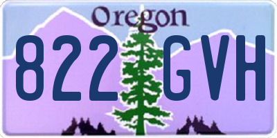 OR license plate 822GVH