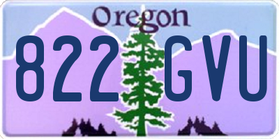 OR license plate 822GVU
